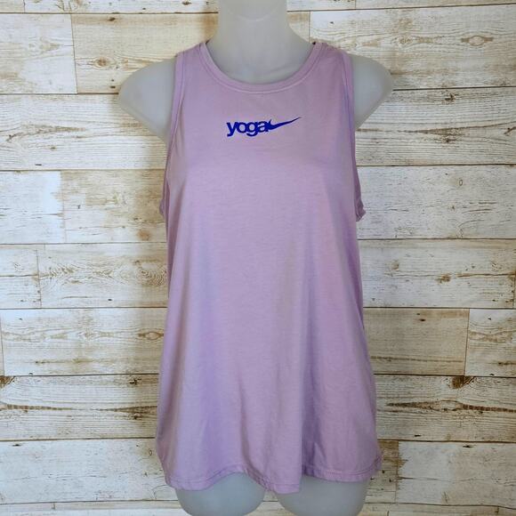 NIKE Yoga Active Tank Top Womens S Dri-Fit Athleisure Muscle Tee Purple DJ8233 - Picture 4 of 8